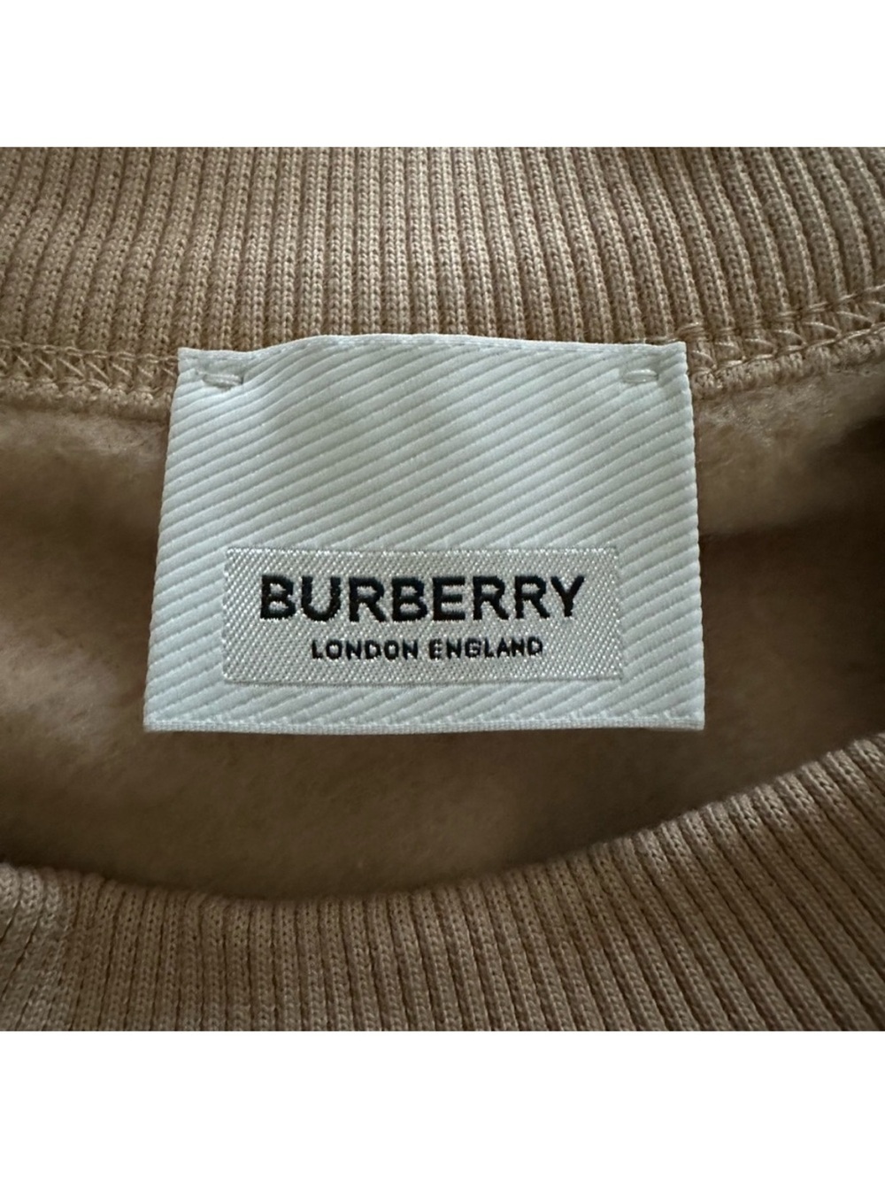 Burberry Men's Tan Logo Crewneck Sweatshirt - Picture 3 of 6